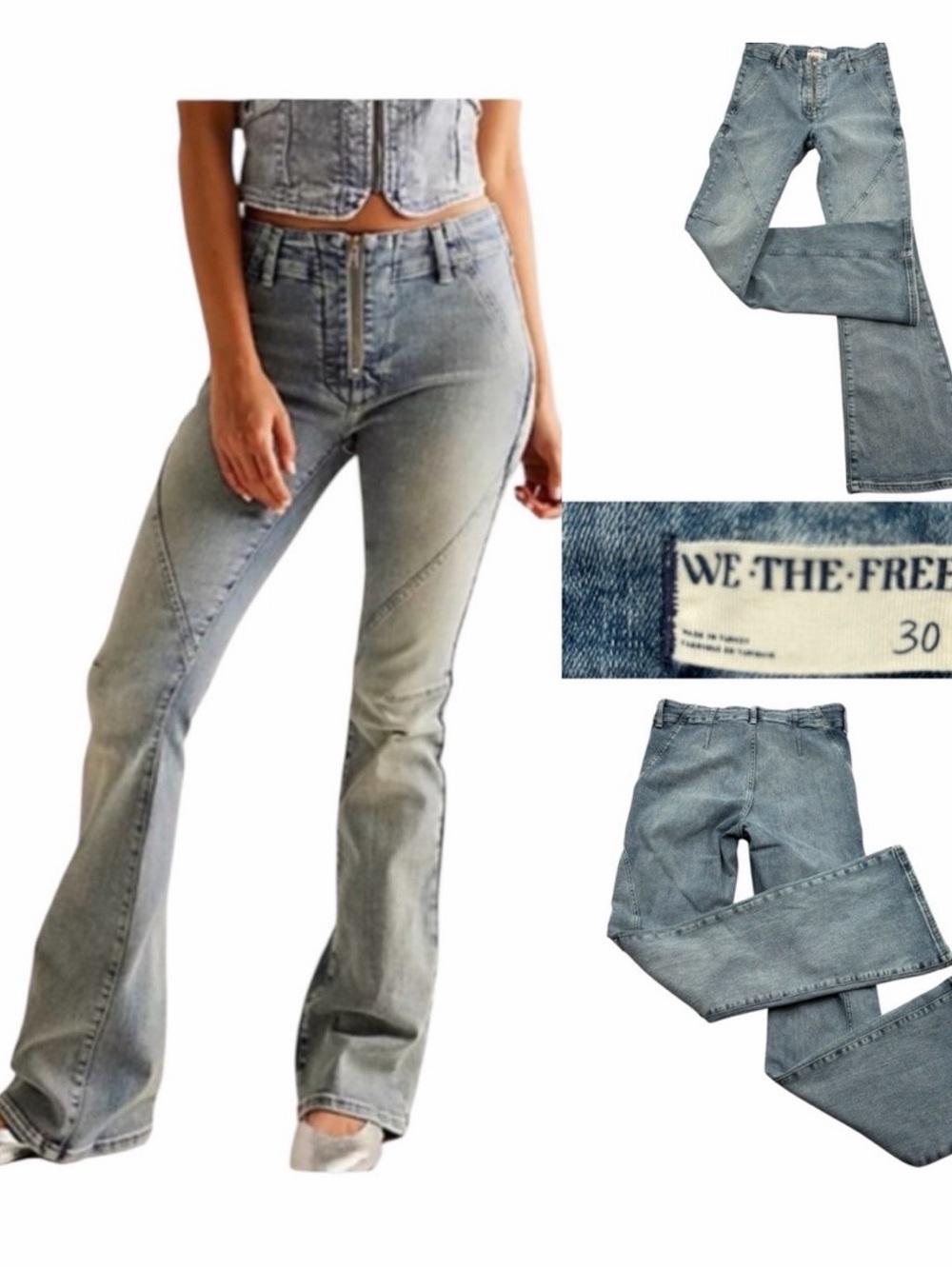 Free People We the Free Mamba MidRise Flare Jeans Sz. 30
